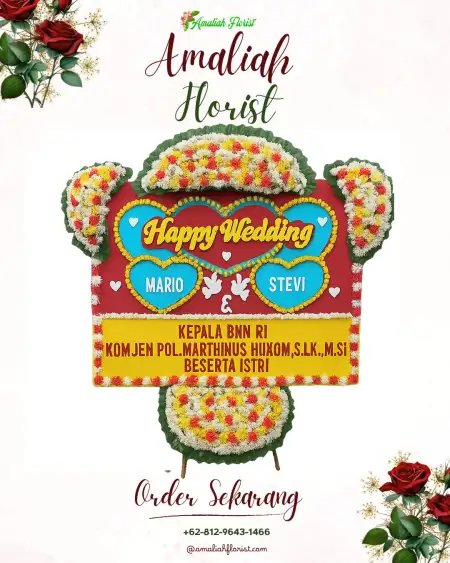 Papan Bunga Pernikahan Songgom